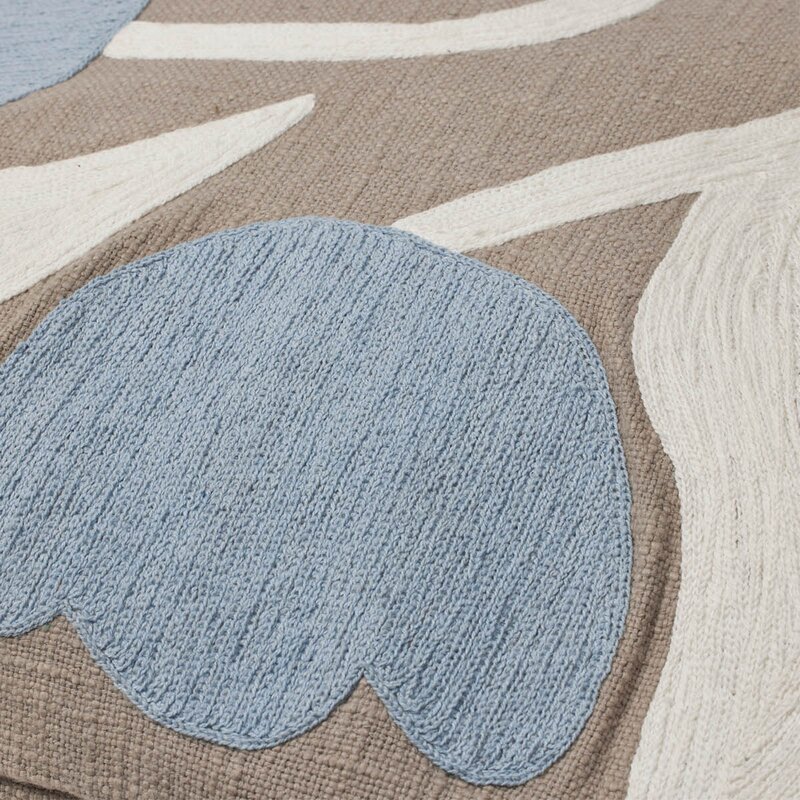Dora putetrekk 50x50 cm Taupe Warm Grey/Light Blue