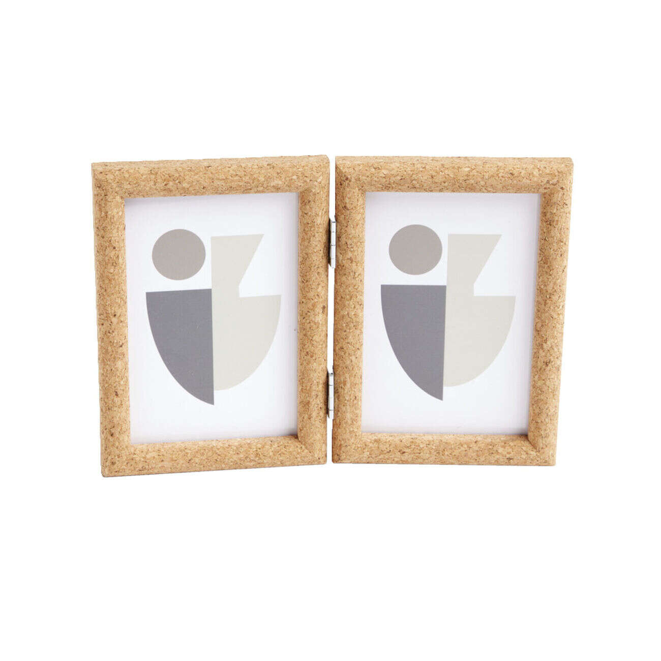 Cadre photo double en bois 25x17cm pour photo 10x15cm