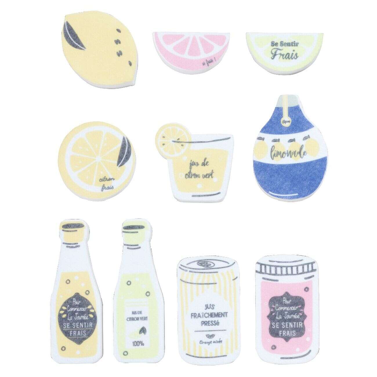 Éponge magique Homclean design citron x10