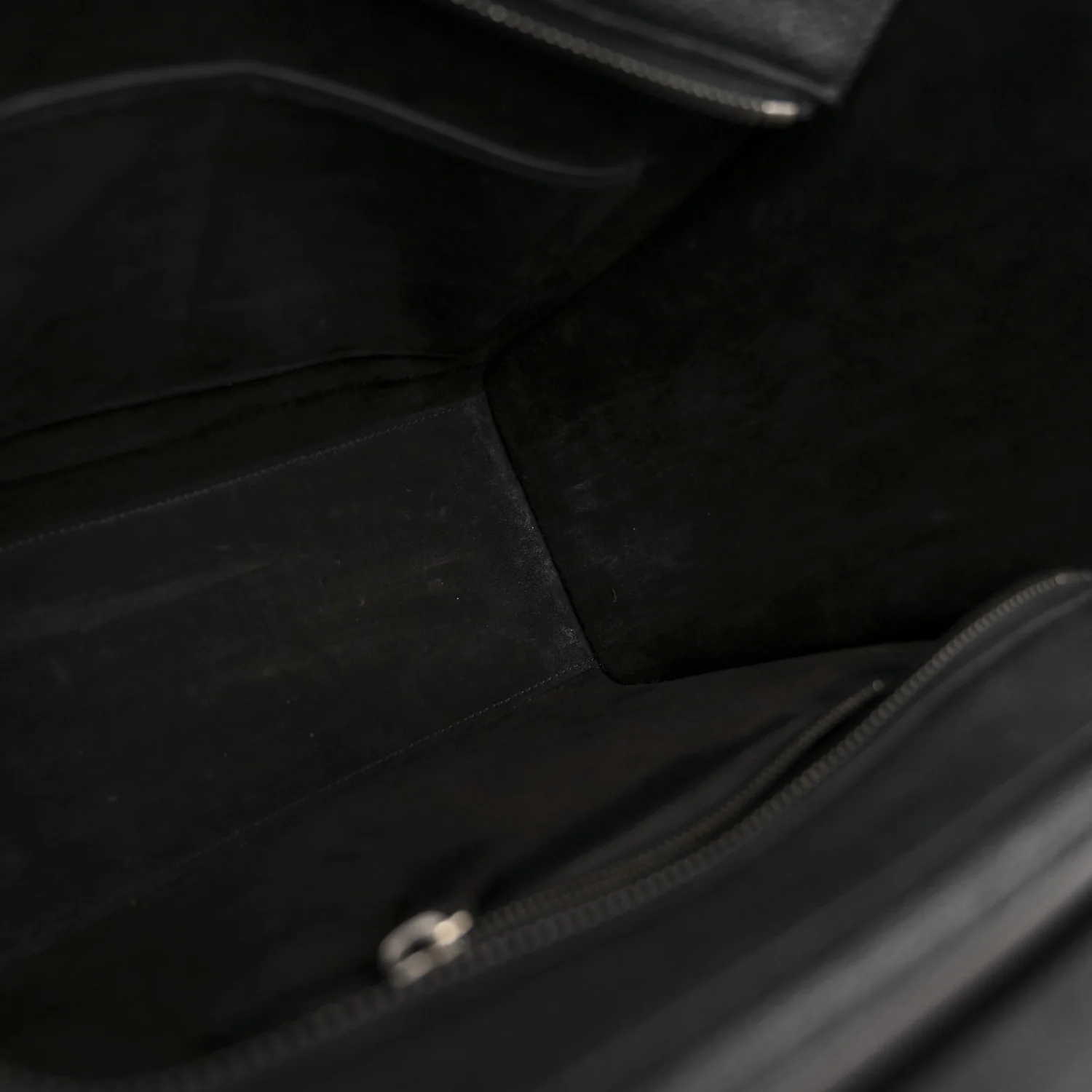 Drummed Calfskin Micro Luggage Black