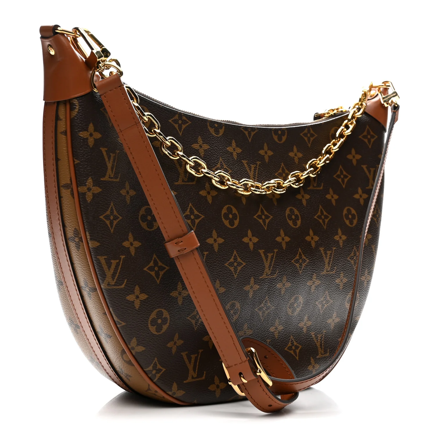 Reverse Monogram Loop Hobo