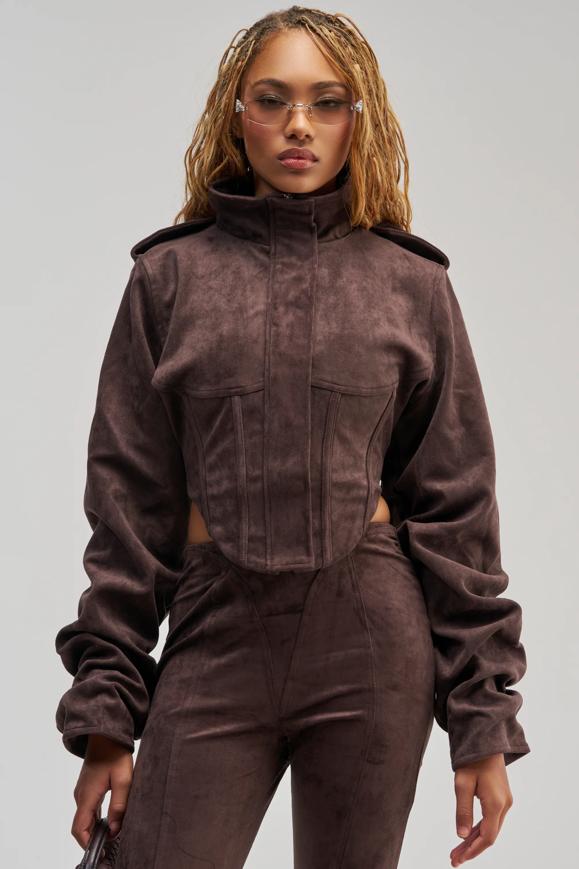 KAIA FAUX SUEDE MOTO - Akira Store