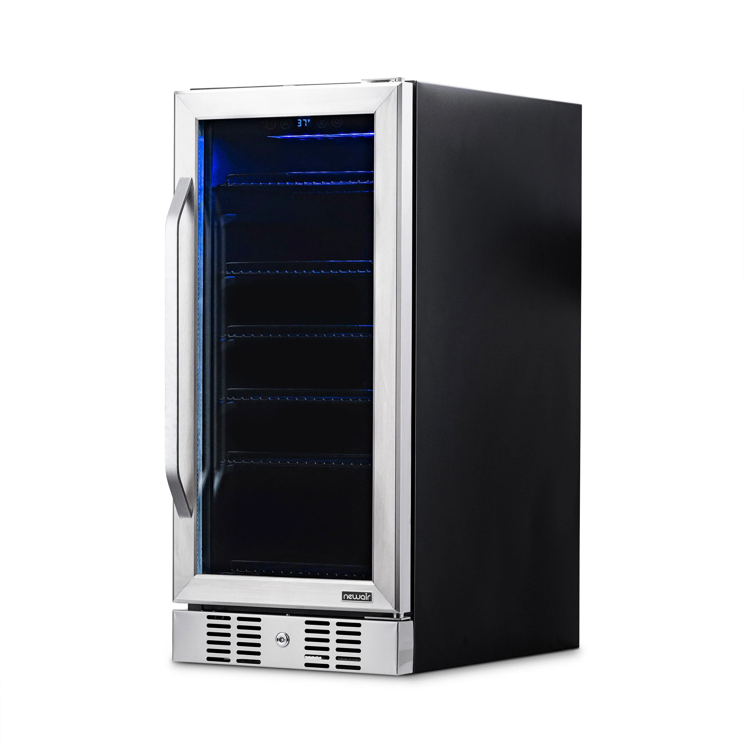 Newair 96-Can Built-In Stainless Steel Beverage Fridge - 15