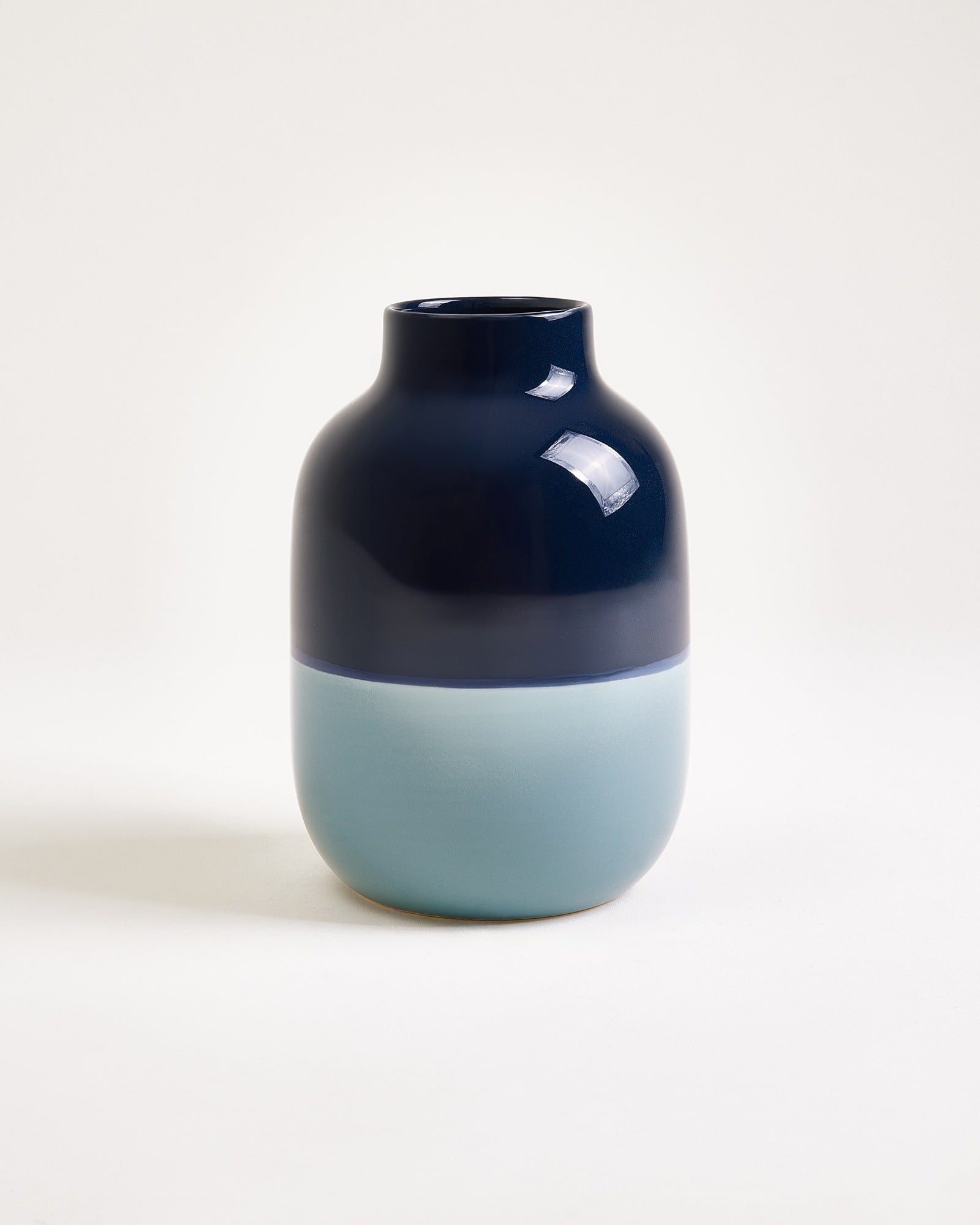 NUNO VASE M - NAVY LIGHTBLUE
