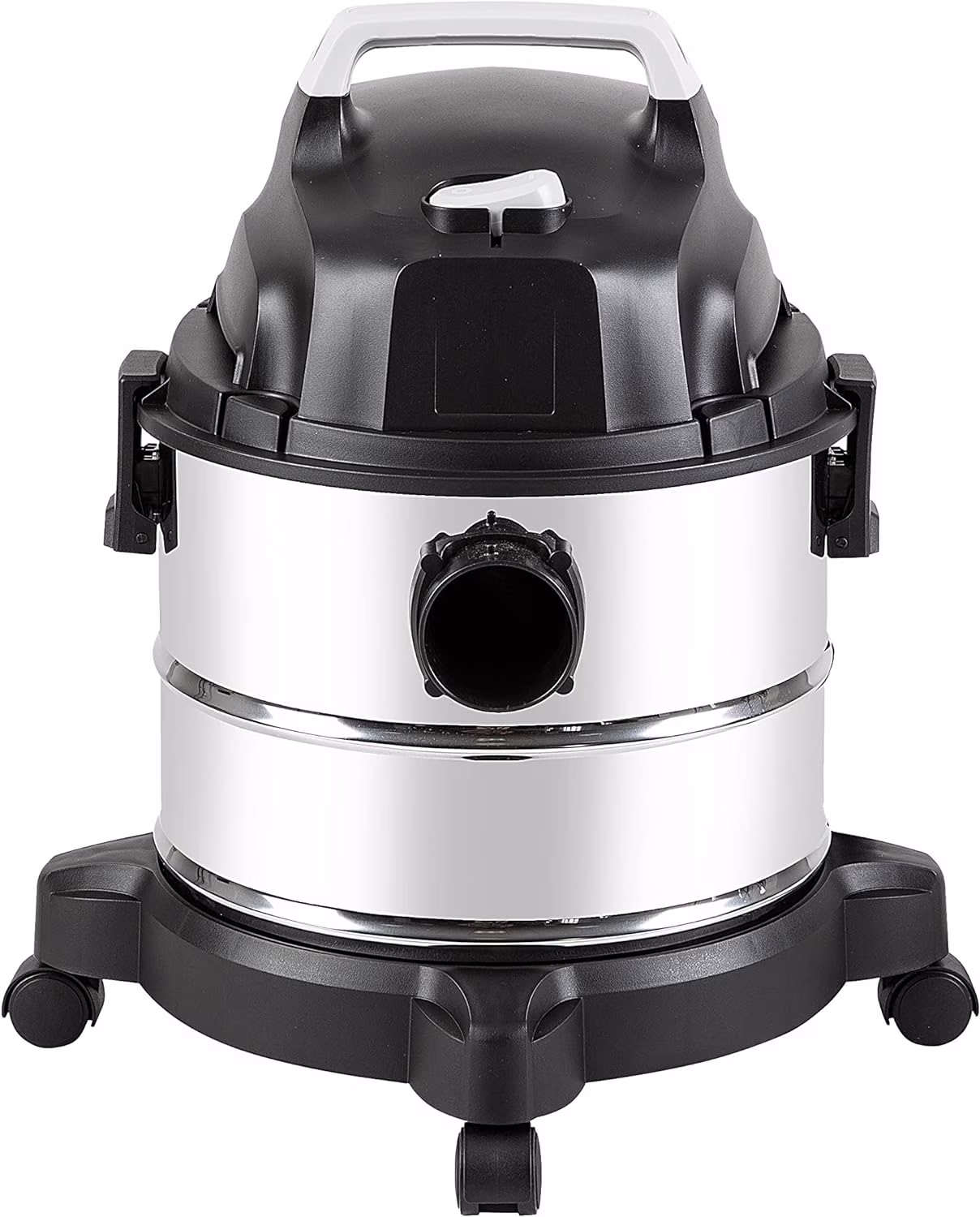 Basics Wet Dry Vacuum Cleaner, 4 Gallon Shop Vac with 3HP Motor, Stainless Steel Tank, Durable Multi-Surface Cleaner, Grey/Black