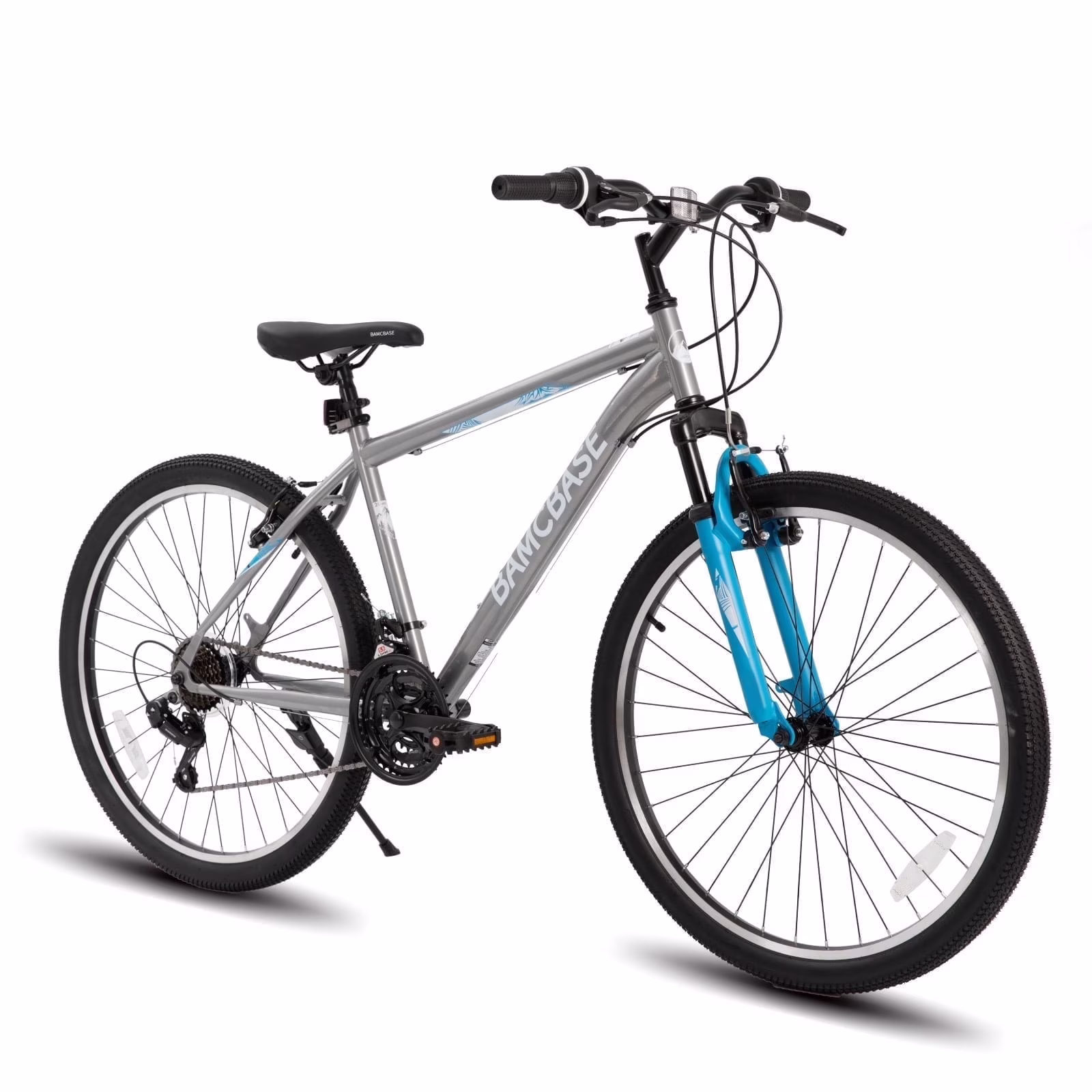 Hiland 26 27.5 29 Inch Mountain Bike, Mens Womens MTB with 21 Speeds, High-Tensile Steel Frame, V Brake, Hardtail Bicycle for Adults