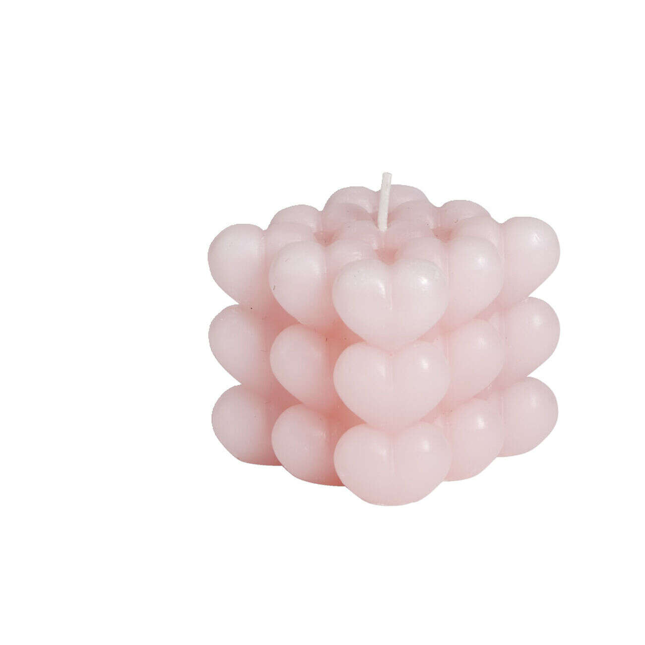 Bougie carrée à bulles 5,5x5,5xH5,5cm