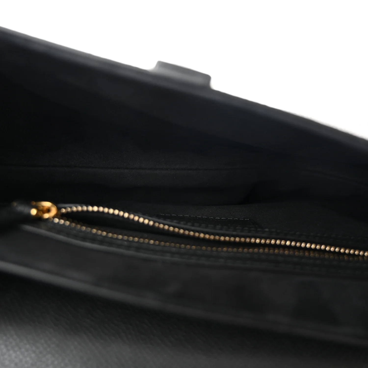Grained Calfskin Saddle Bag Black