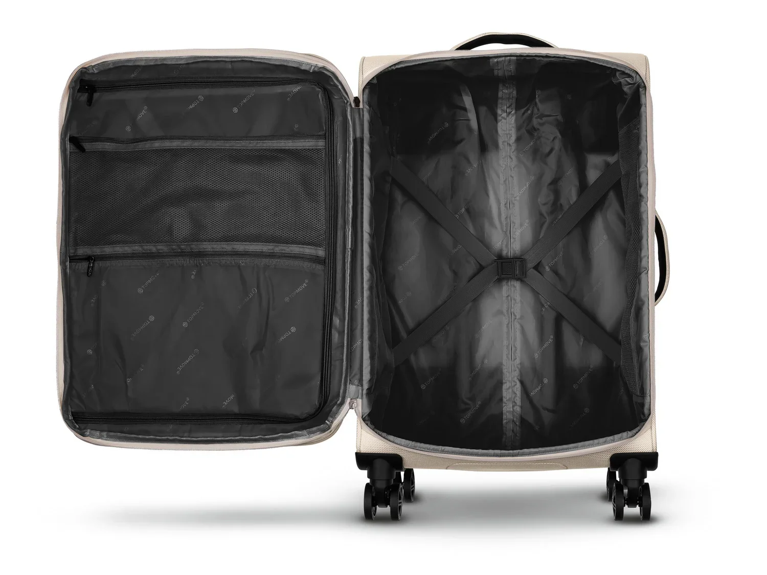 TOPMOVE Set de 2 valises extensibles, 96-108 L et 62-69 L