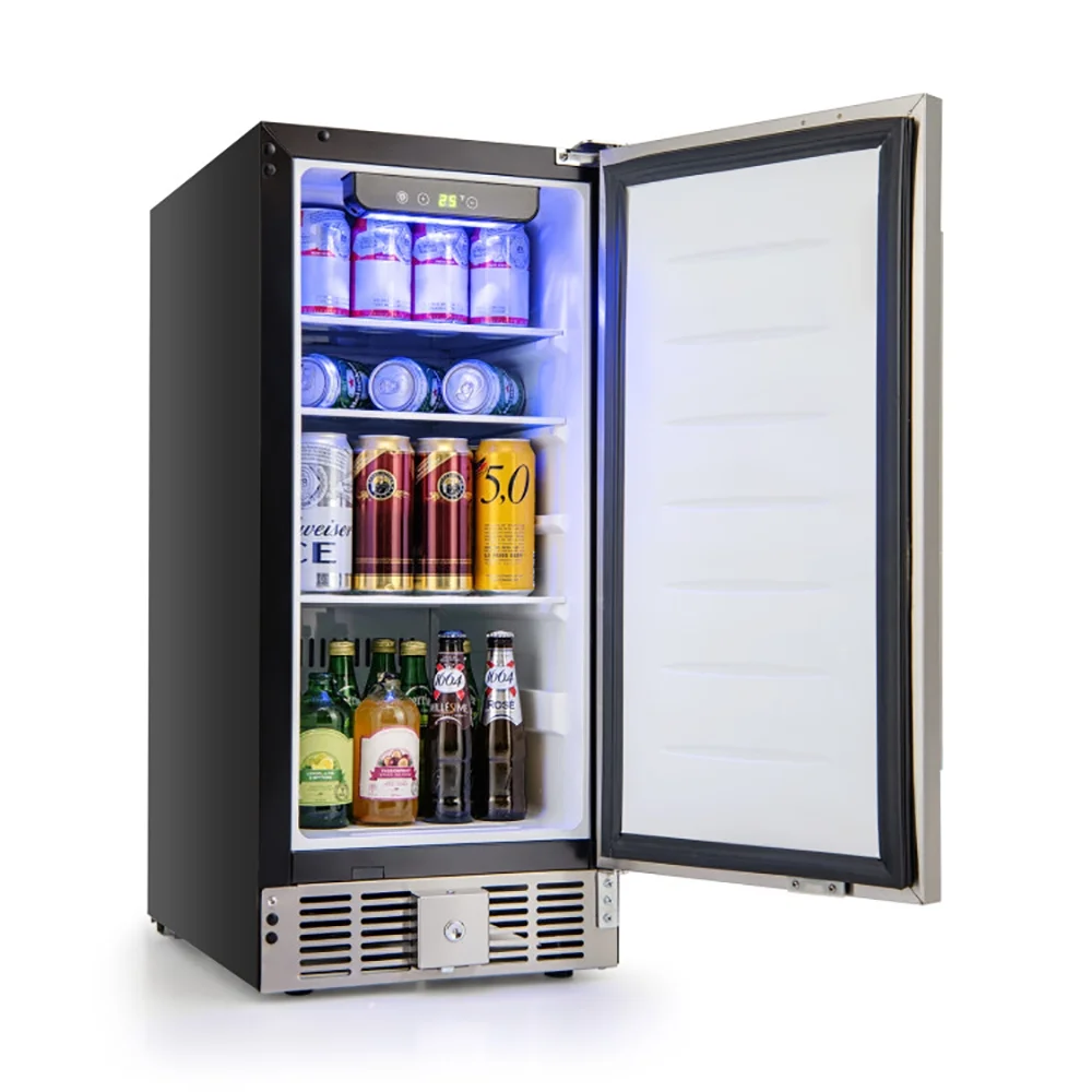 Compact Refrigerator with Adjustable Thermostat and Stainless Steel Door-Silver, Compact Refrigerator Mini Fridge for Dorm/Bedroom/Office/Apartment, Food Storage or Drink Beer - Image 7