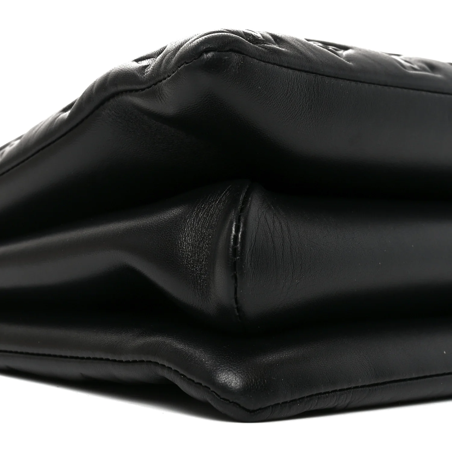 Lambskin Embossed Monogram Coussin MM Black