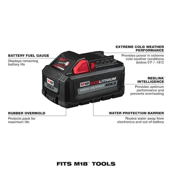 M18 FUEL 18V Lithium Ion Brushless Cordless SAWZALL Reciprocating Saw Kit with Two 6 0Ah Batteries Image 9