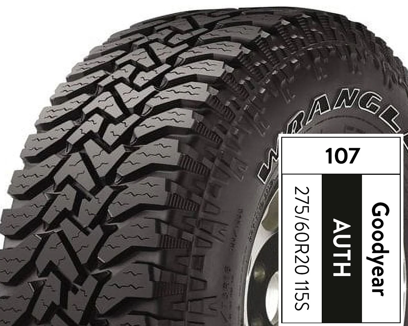 Wrangler Authority A/T 275/60R20 115S All-Terrain Tire - Image 5