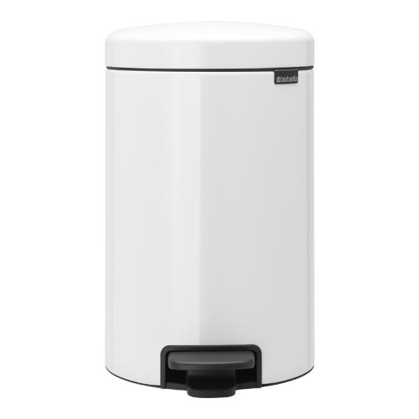 NewIcon pedalbøtte 12L hvit