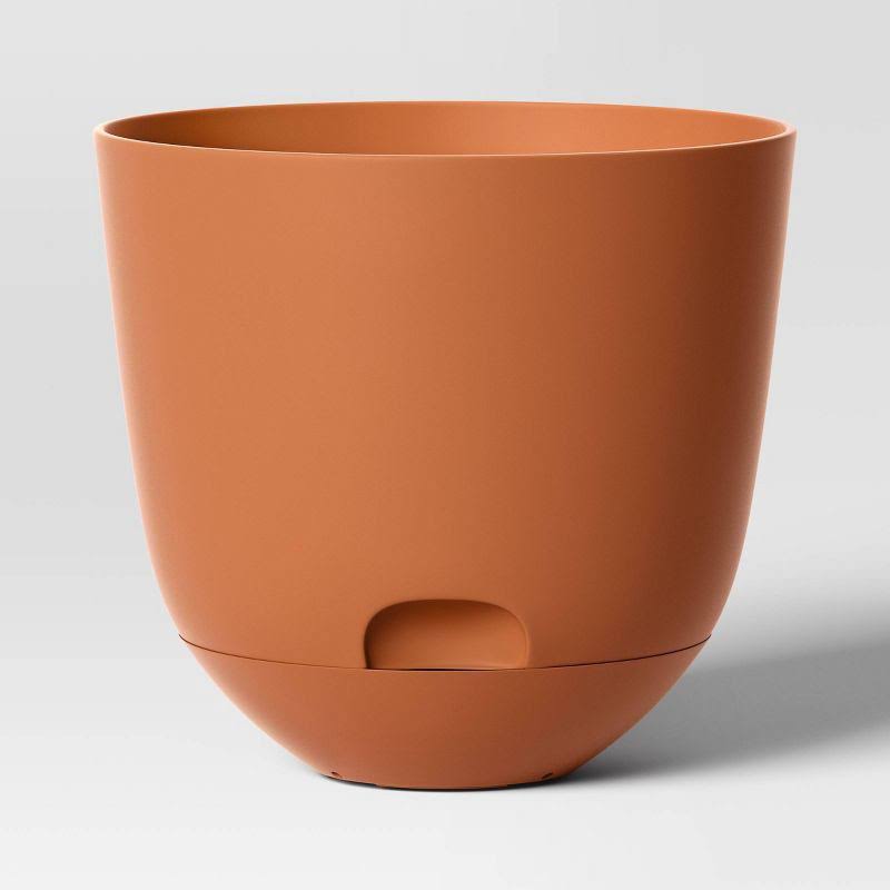 Self-Watering Plastic Indoor Outdoor Planter Pot Cosmic Rust 8