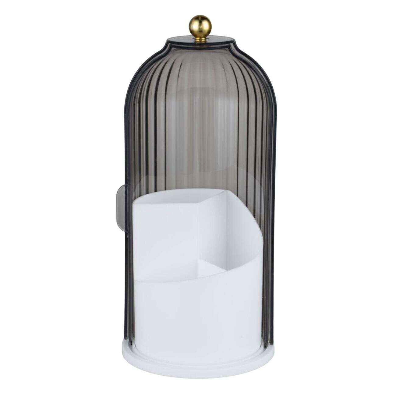 Rangement cosmétique ouverture pivotante rotation 360°C Ø12xH27cm