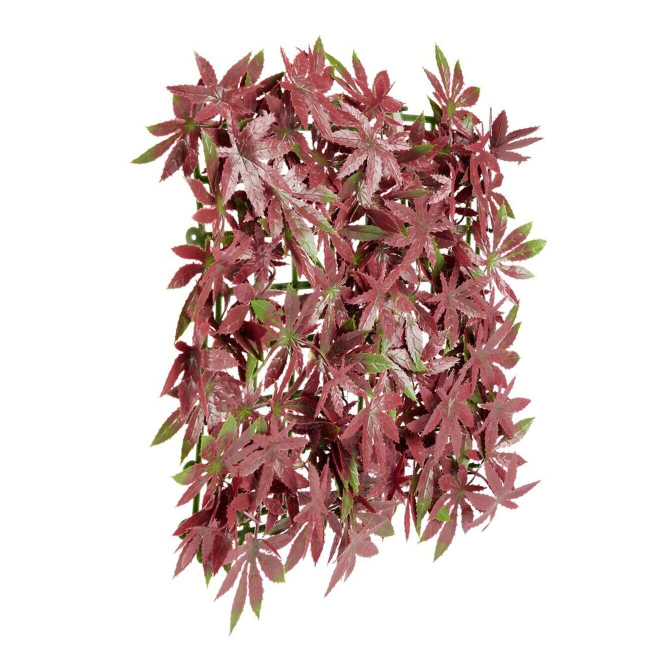 Carré de fleur artificielle mural vert 25x25cm