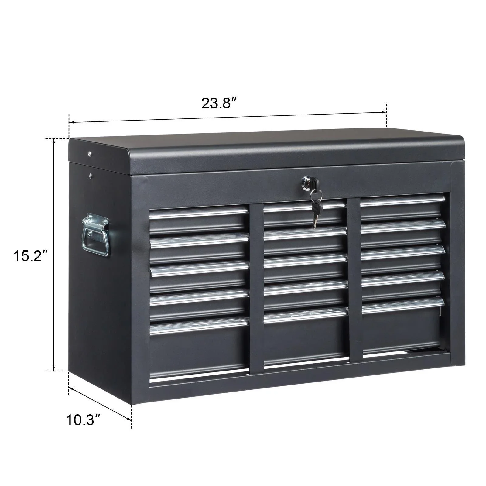 CGDYCF Portable 5-Drawer Metal Tool Chest Cabinet with Lock, Ball-Bearing Slides, Steel Tool Box for Garage & Workshop