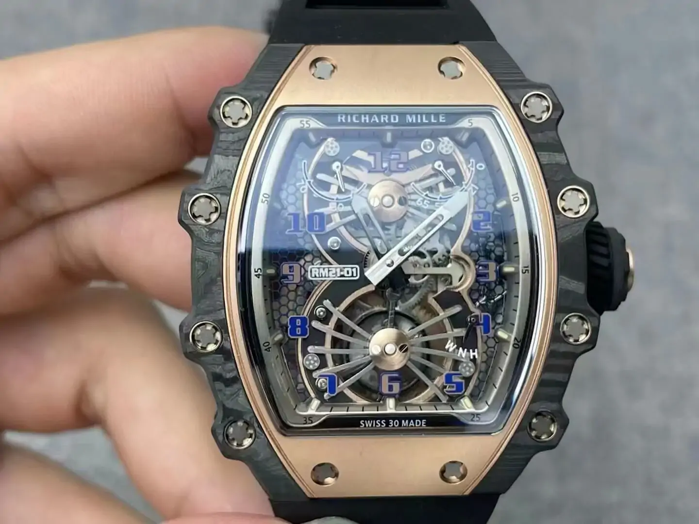 Richard Mille RM21-01 RM Factory Black Rubber Strap