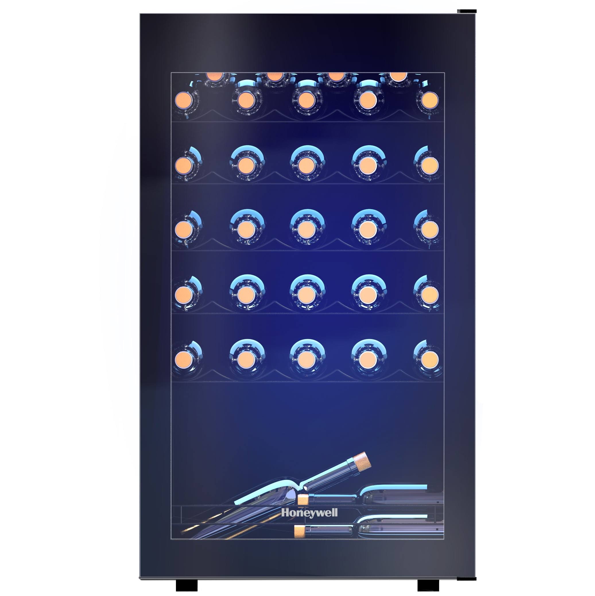 Honeywell 34 Bottle Wine Cooler Refrigerator, Black