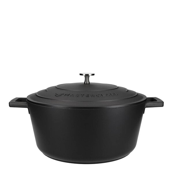 Cast Aluminium gryte 5L med selvøsende lokk svart