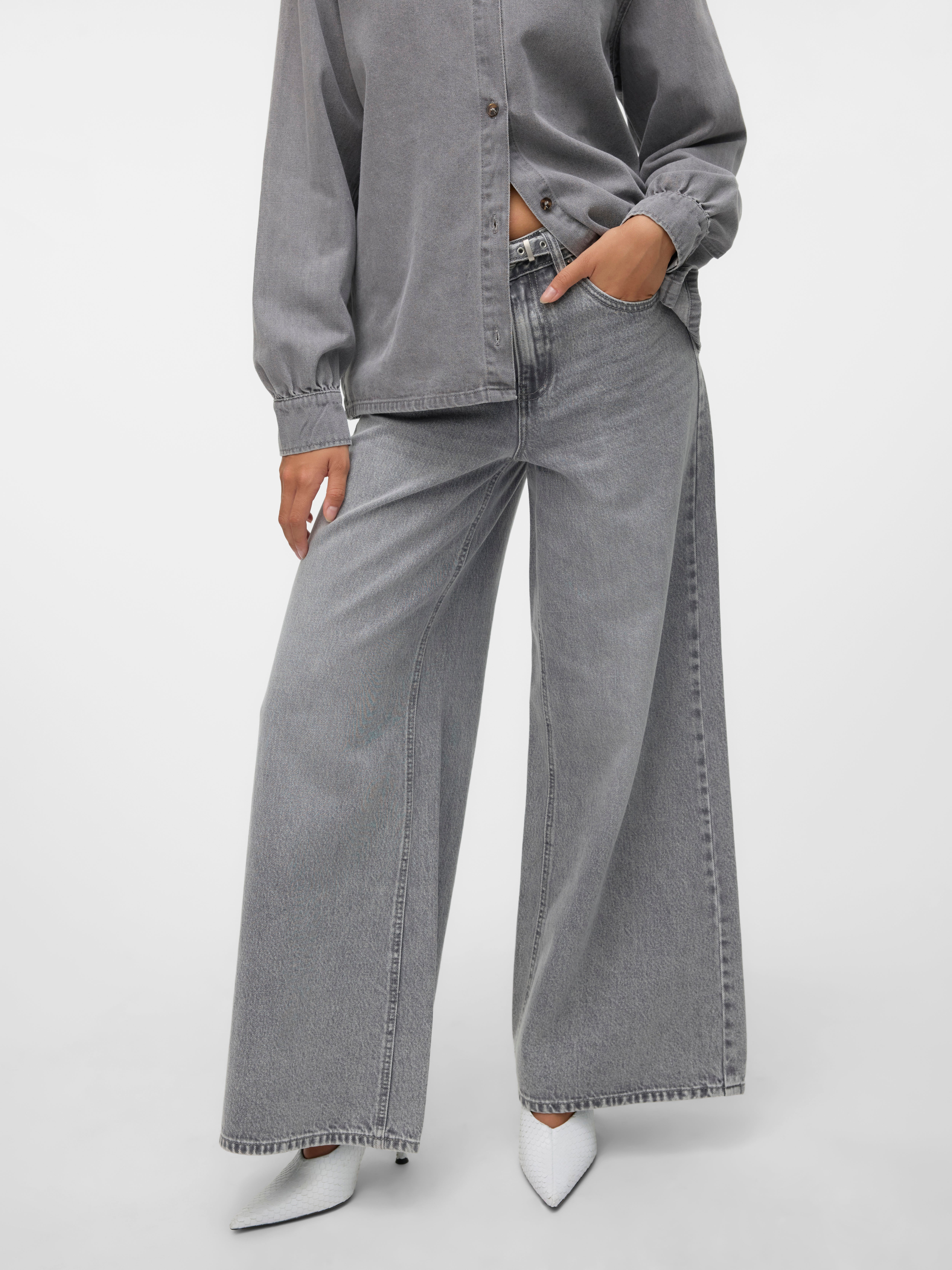 VERO MODA® VMANNET Mid waist Wide Leg Fit Jeans