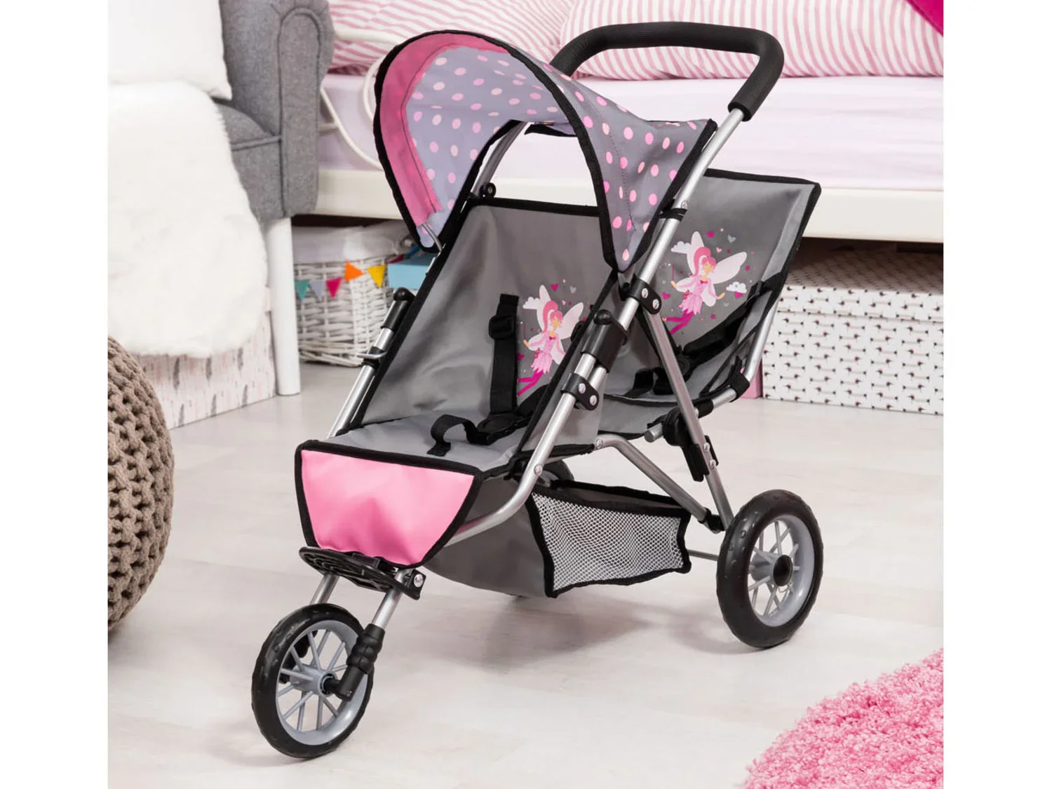 Bayer Design Poussette double pour poupes