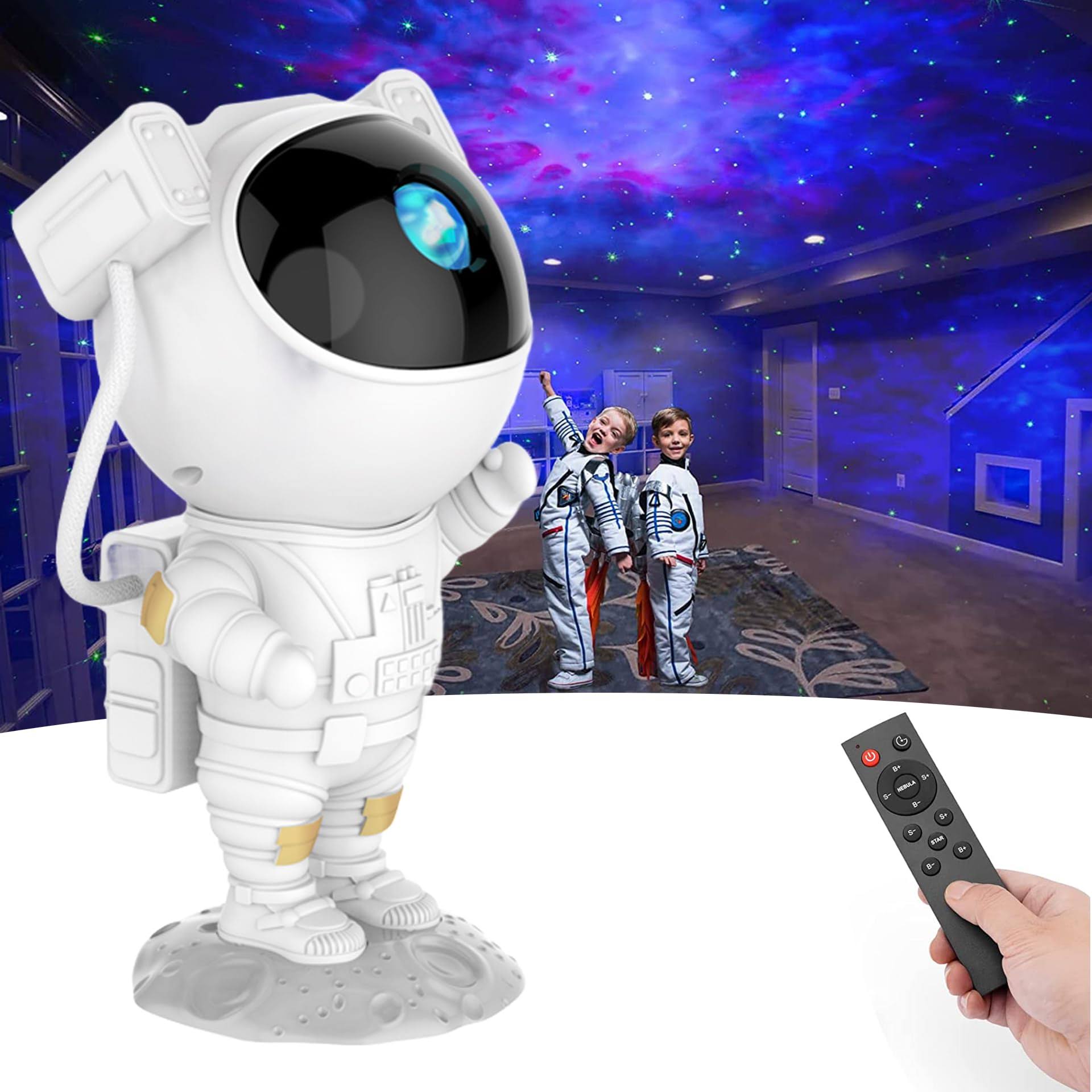SFOUR Star Projector,Galaxy Night Light,Astronaut Starry Nebula Ceiling LED Lamp with Timer and Remote, Gift for Kids Adults for Bedroom, Birthdays,