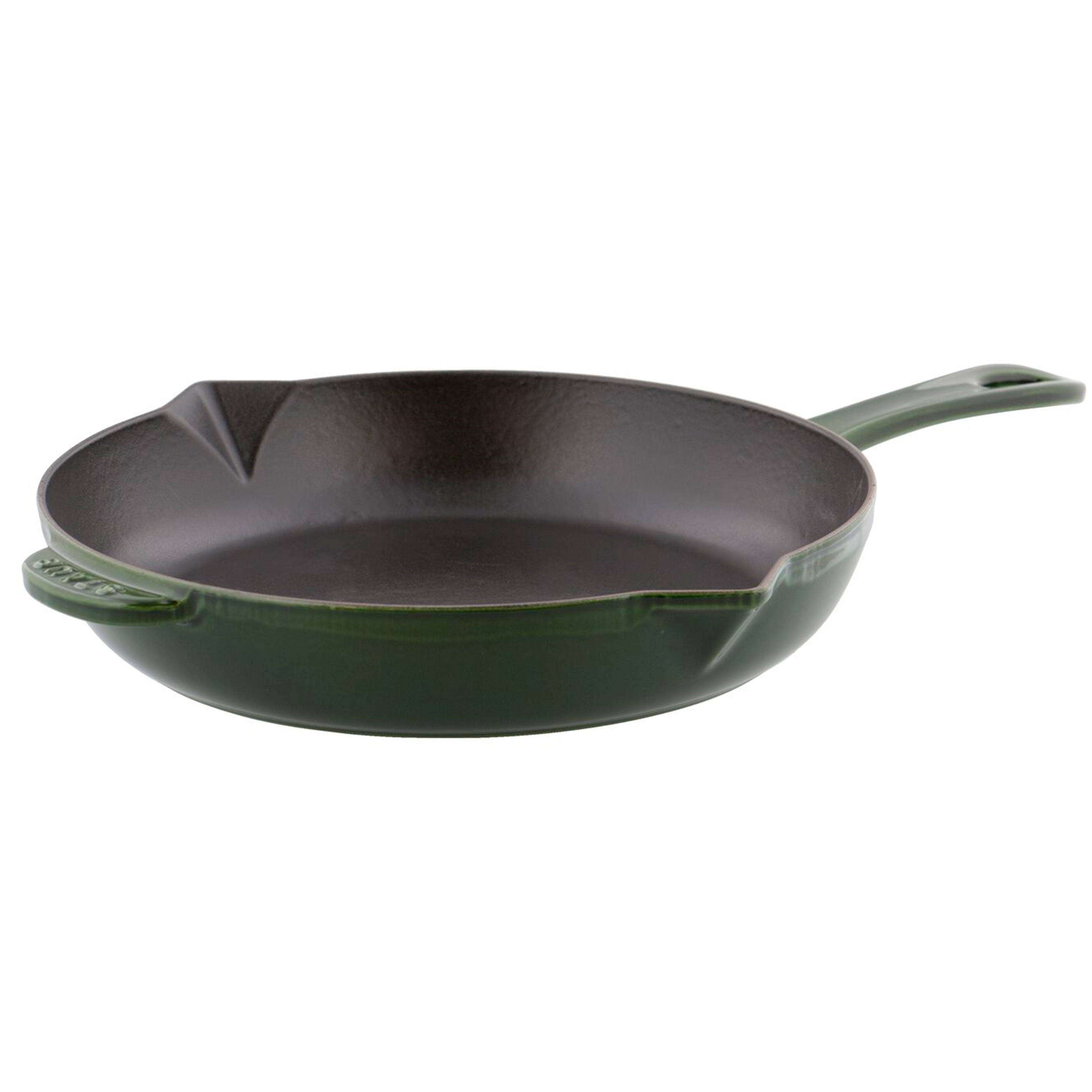 Staub Cast Iron Fry Pan 10-in Basil