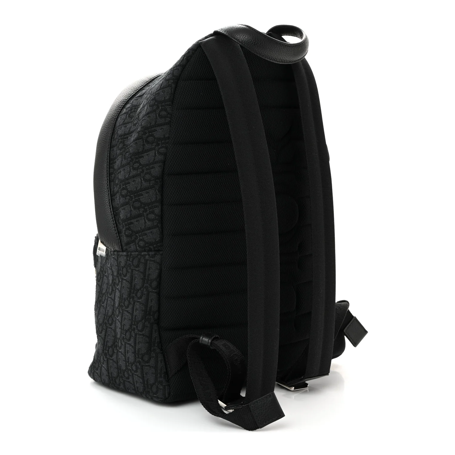 Oblique Calfskin Rider Backpack Black
