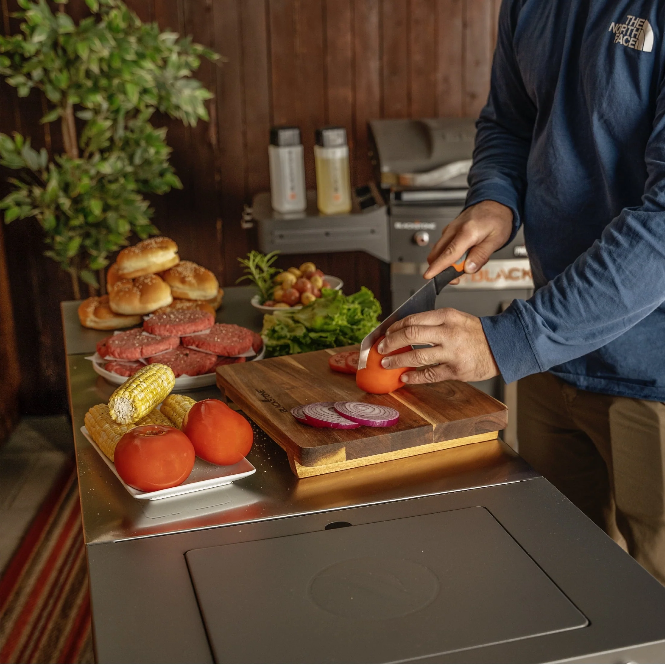 ProSeries 28" Serve and Store Prep Grill Cart with Cabinet in Black - Image 10