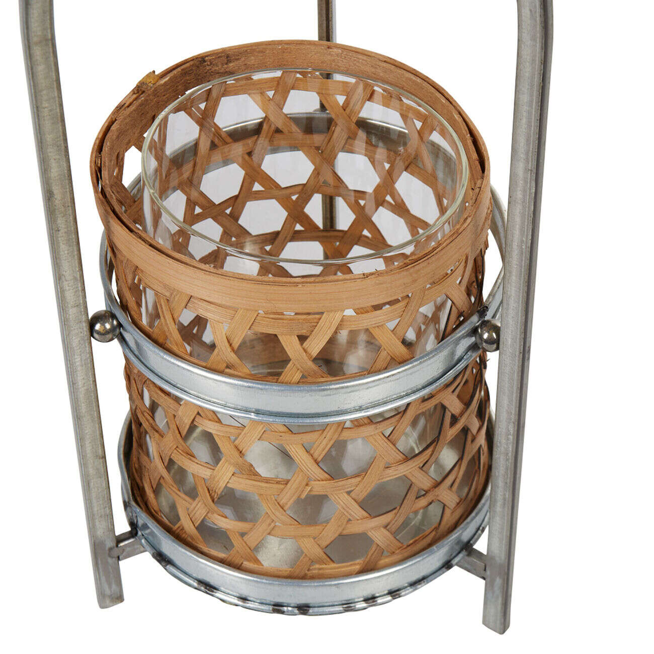 Photophore bambou avec support métal