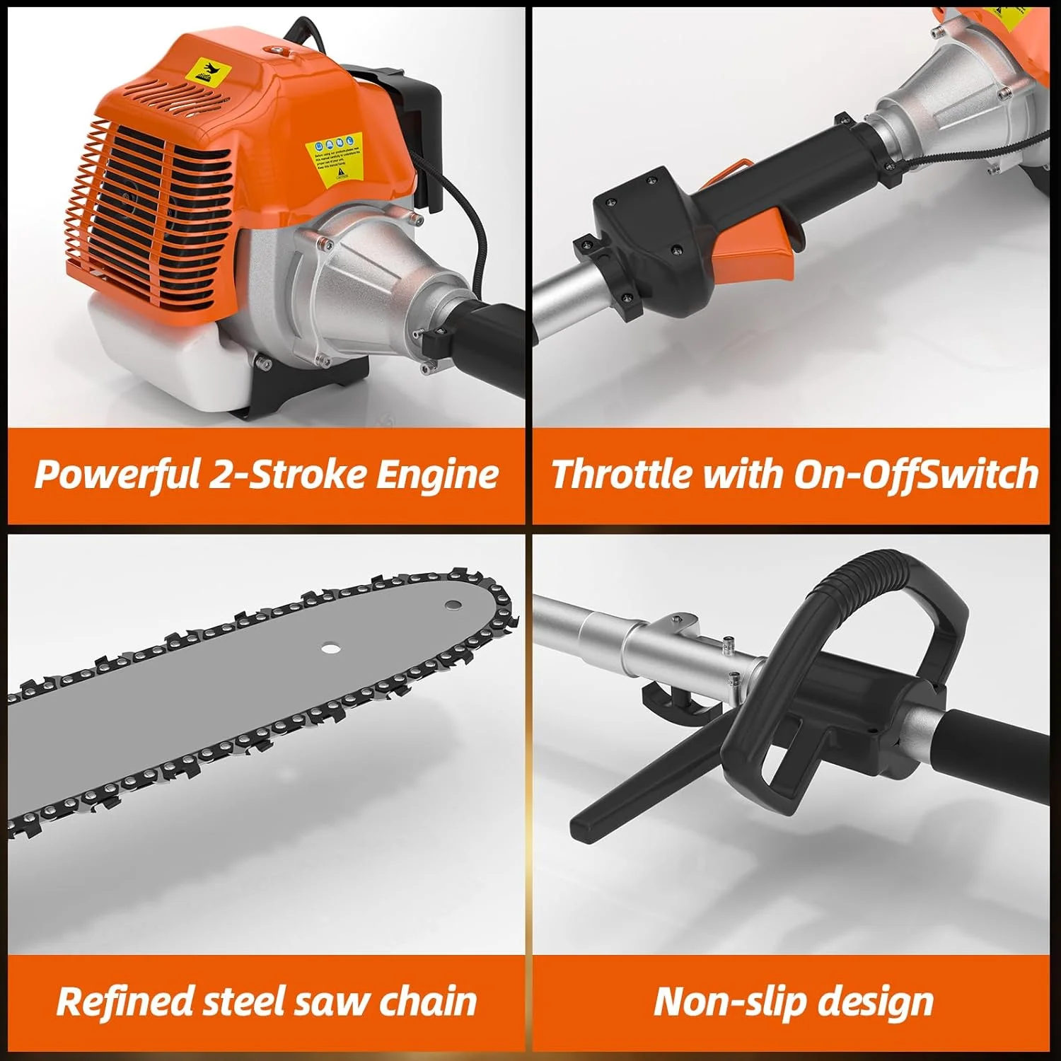 36cc Gas String Trimmer,2-Stroke 3 in 1 Gas Brush Cutter,Weed Eater Gas Powered and Gas Weed Wacke Trimmer for Weeds and Grass(36CC) - Image 10