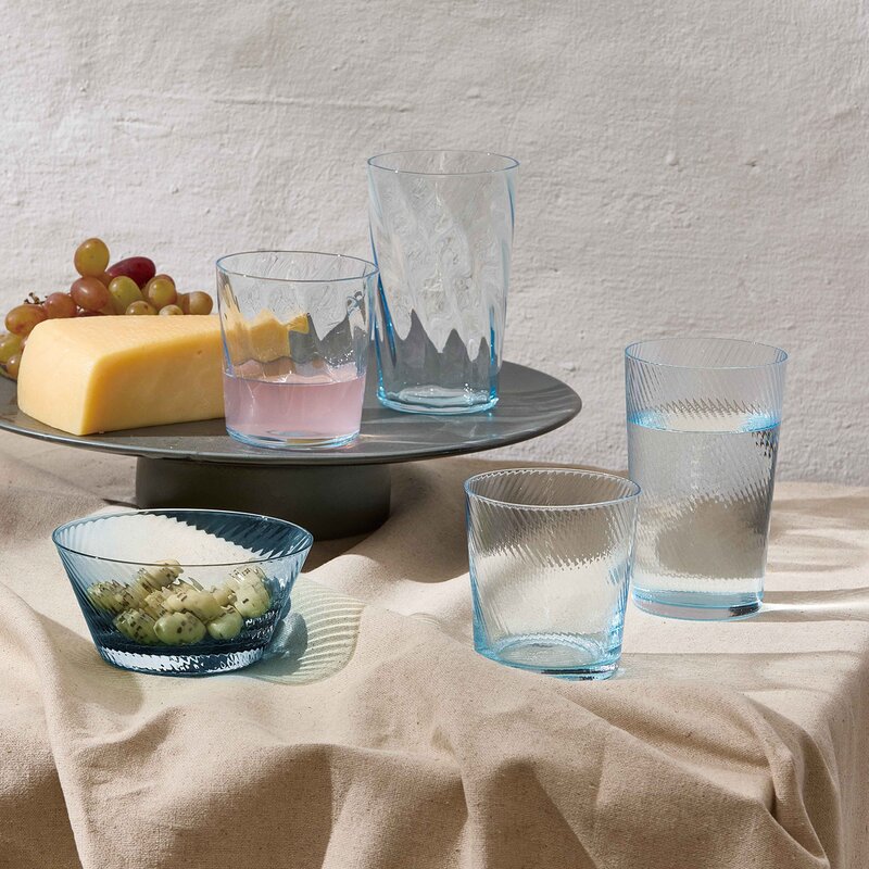RAW Unique optic highball glass 45 cl light blue