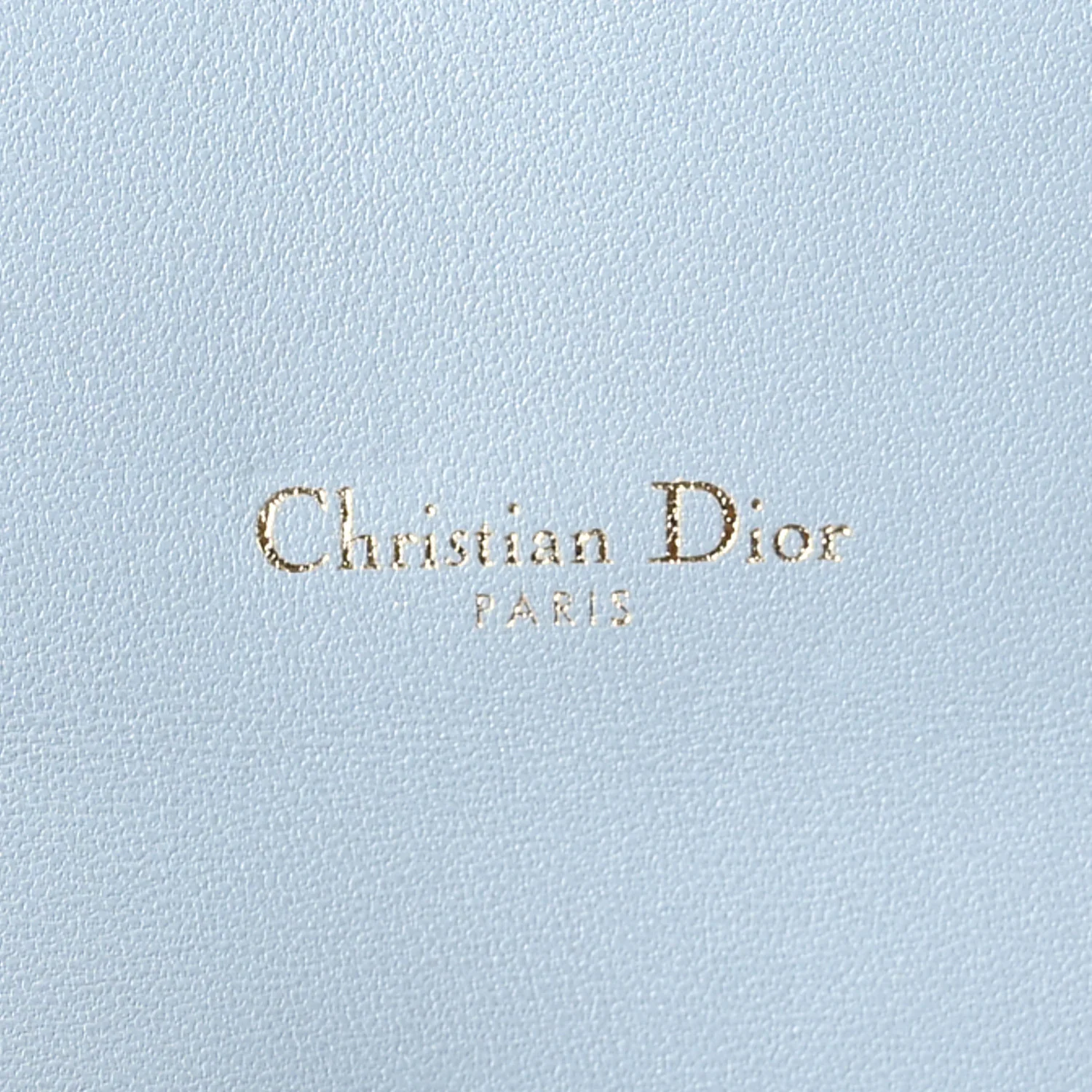 Grained Calfskin Saddle Chain Pouch Cloud Blue