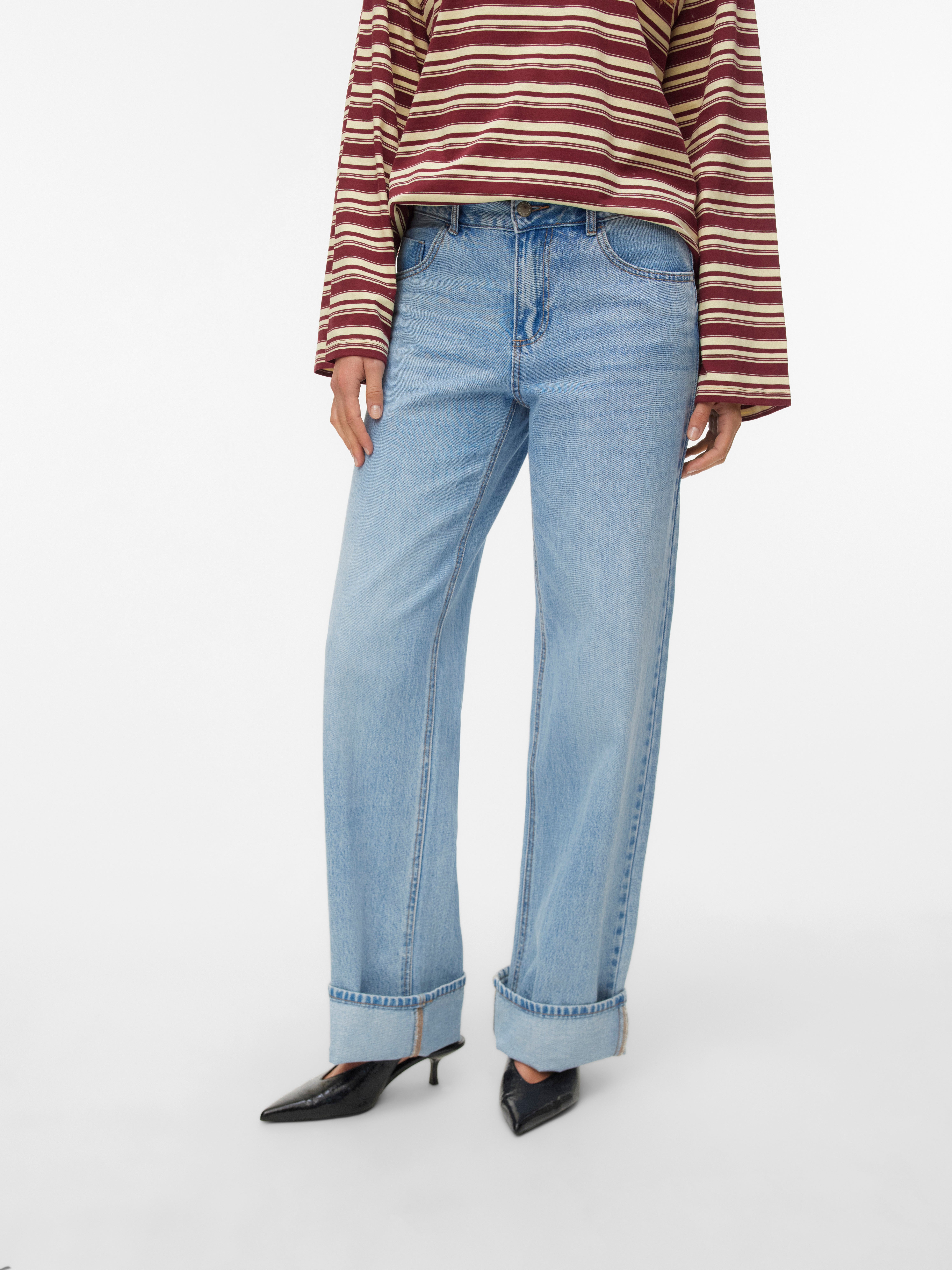 VERO MODA® AWRENA Mid rise Wide Leg Fit Jeans