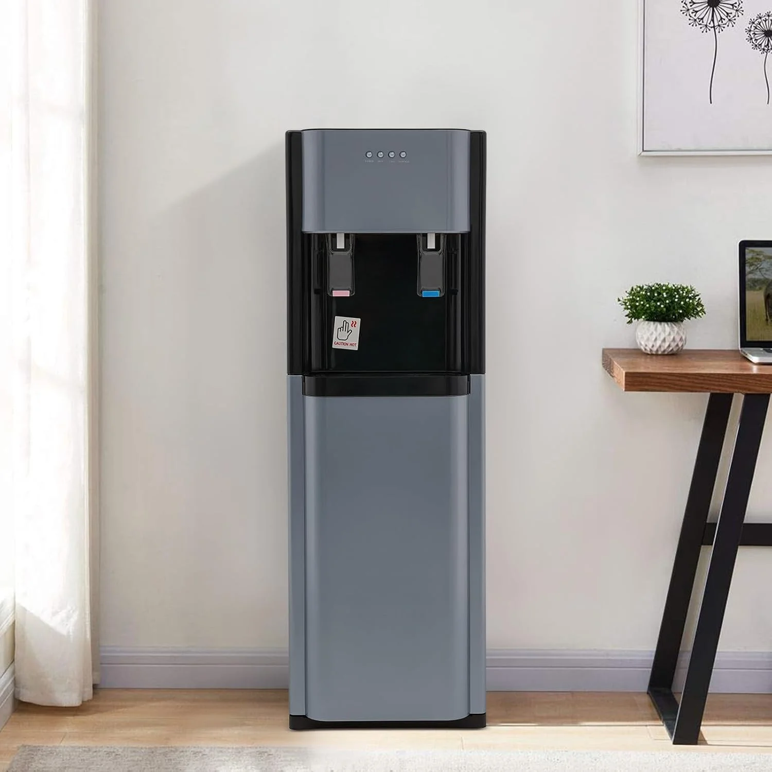 5.28 Gallon Bottom Loading Water Cooler Dispenser, 2 Temperatures Available with Hot, Cold, Practiacal Freestanding Water Dispenser for Both Home Offices Nurseries Kitchens.(Dark Gray)(Dark Gray) - Image 7