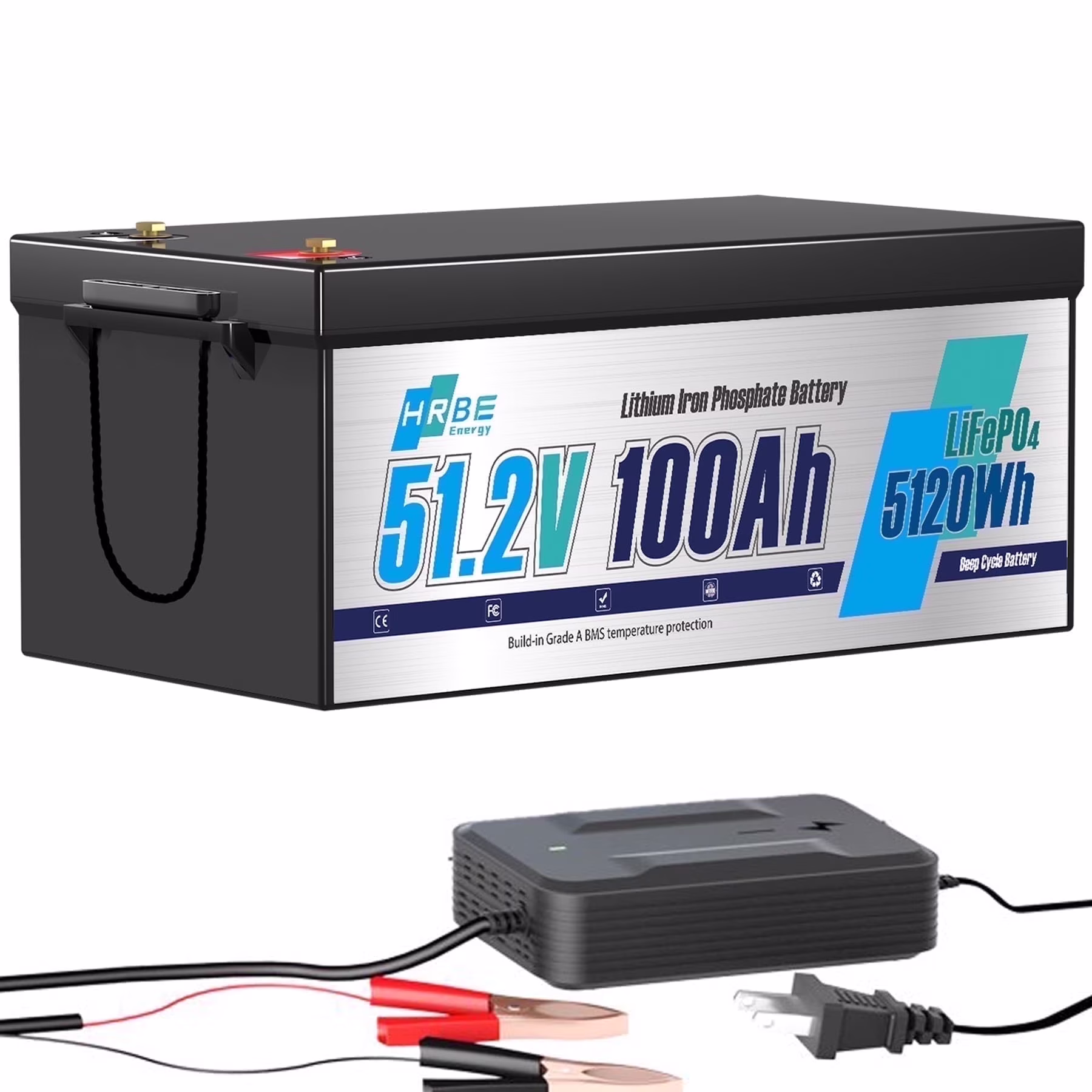 48V 100AH Golf Cart LiFePO4 Battery Bluetooth, 51.2V Lithium Batteries for RV, Trolling Motor, Solar, Marine, Boat, Camping, Van, 200A BMS, 15000+ Deep Cycles