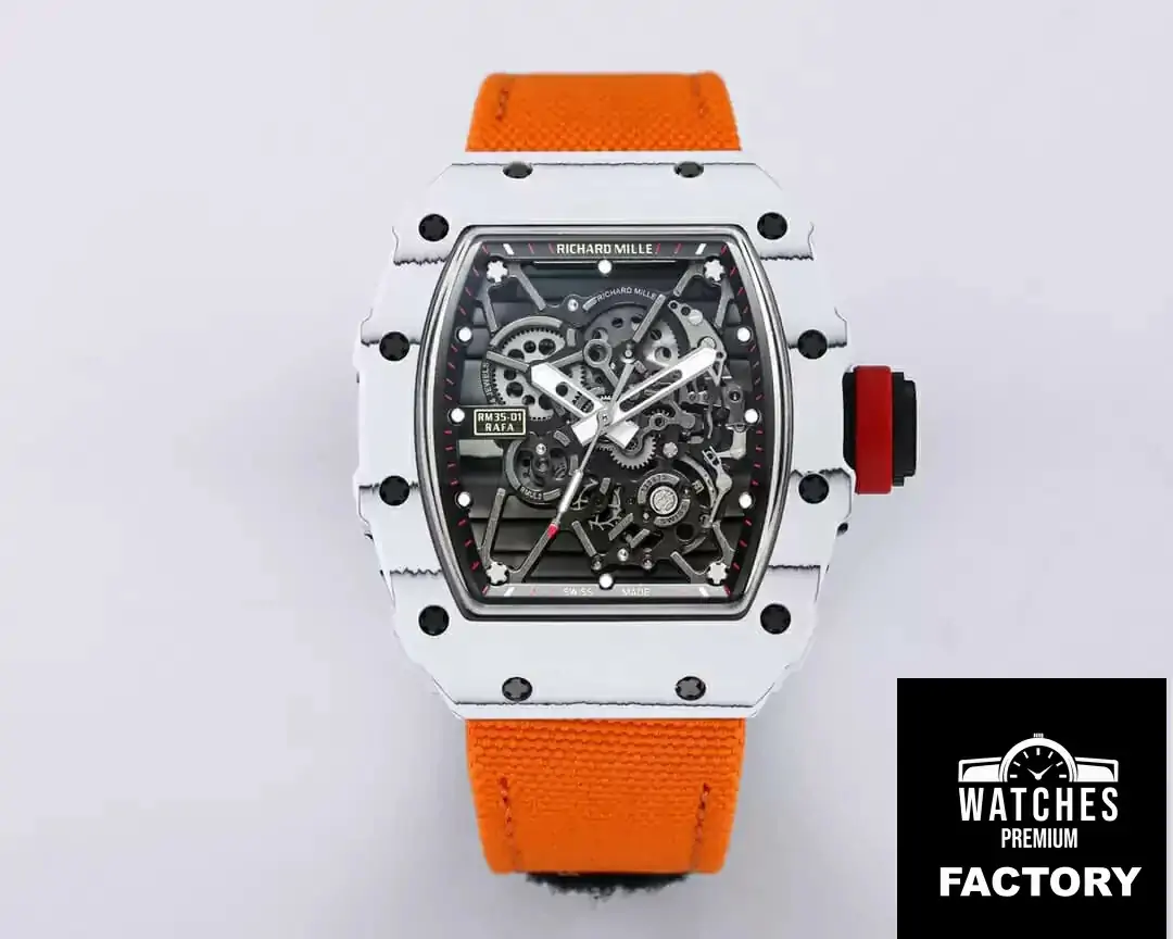 Richard Mille RM35-01 BBR Factory Orange Fabric Strap