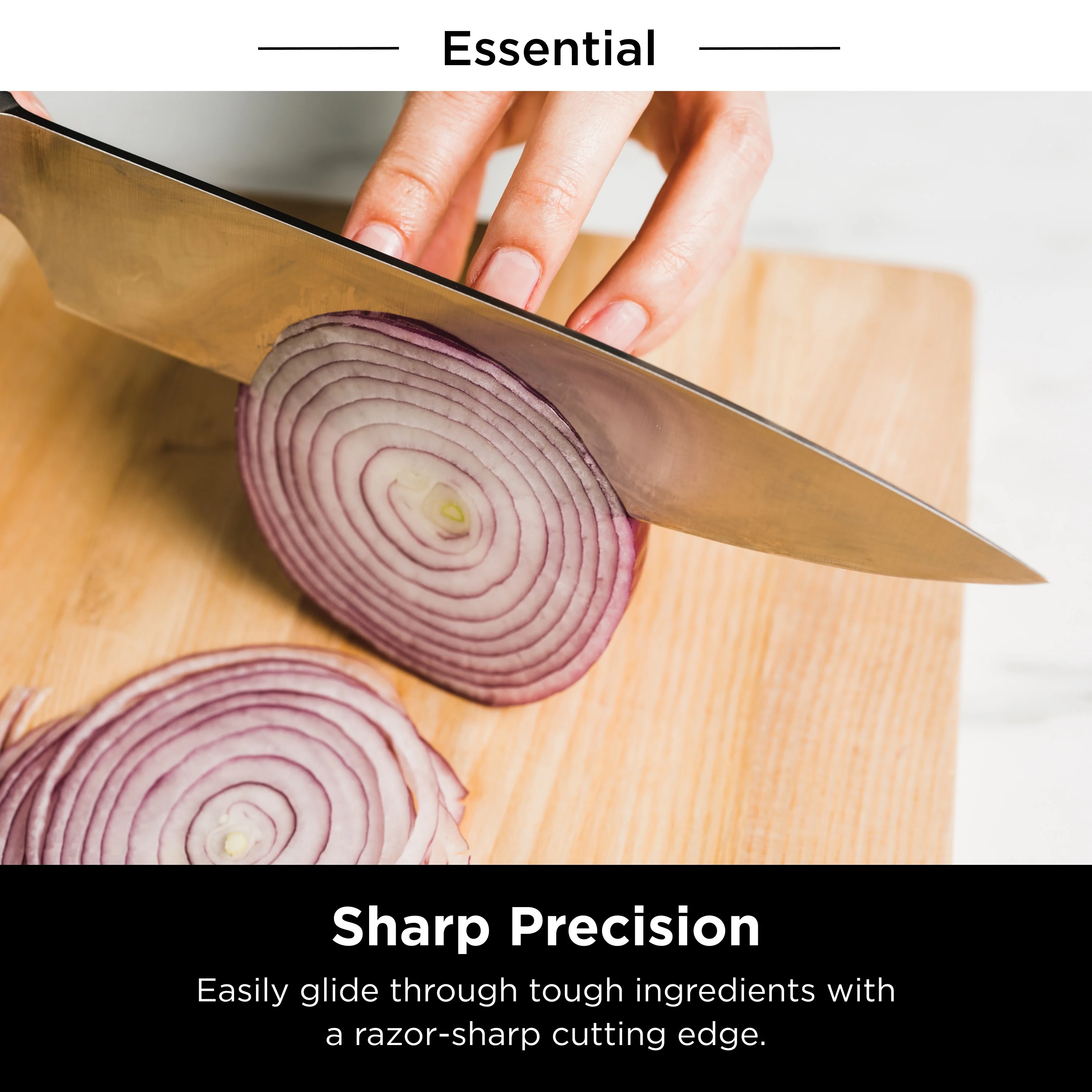 Ninja Foodi Neverdull 10 - Piece Stainless Steel Essential Knife System with Sharpener, K12010 Black/Gray