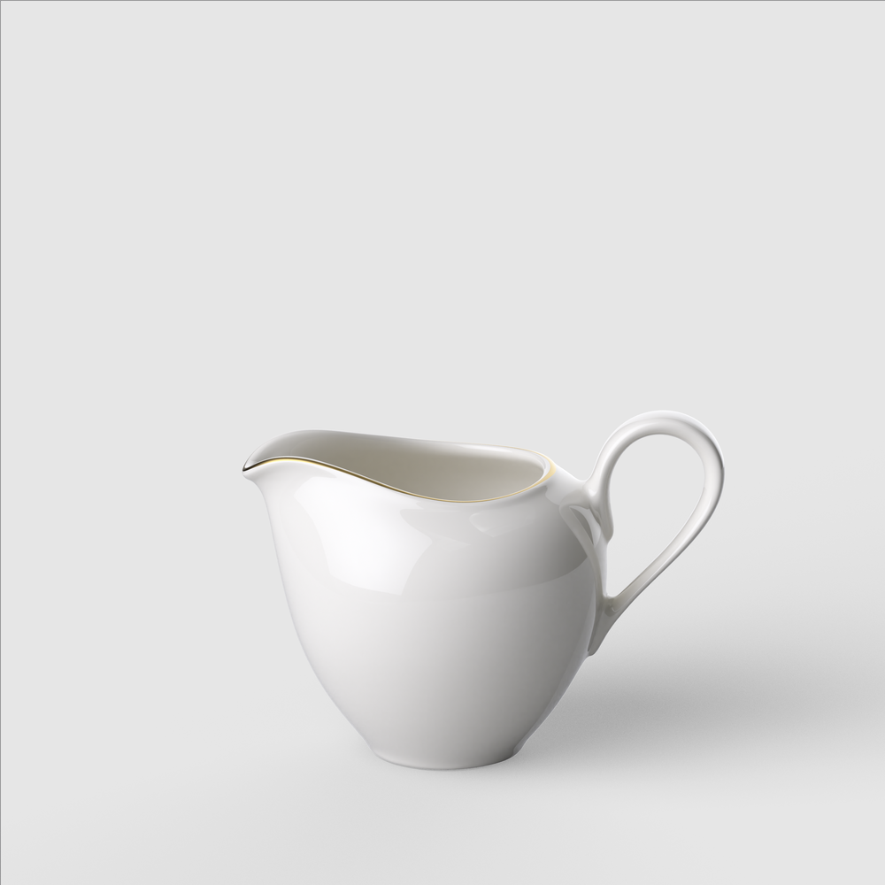 Anmut Creamer - White, 6.1 oz, Premium Bone Porcelain