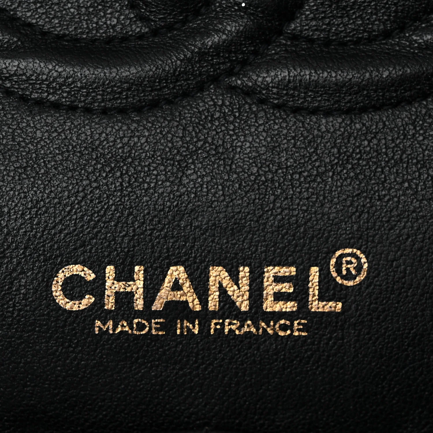 Patent Quilted Medium Double Flap Black