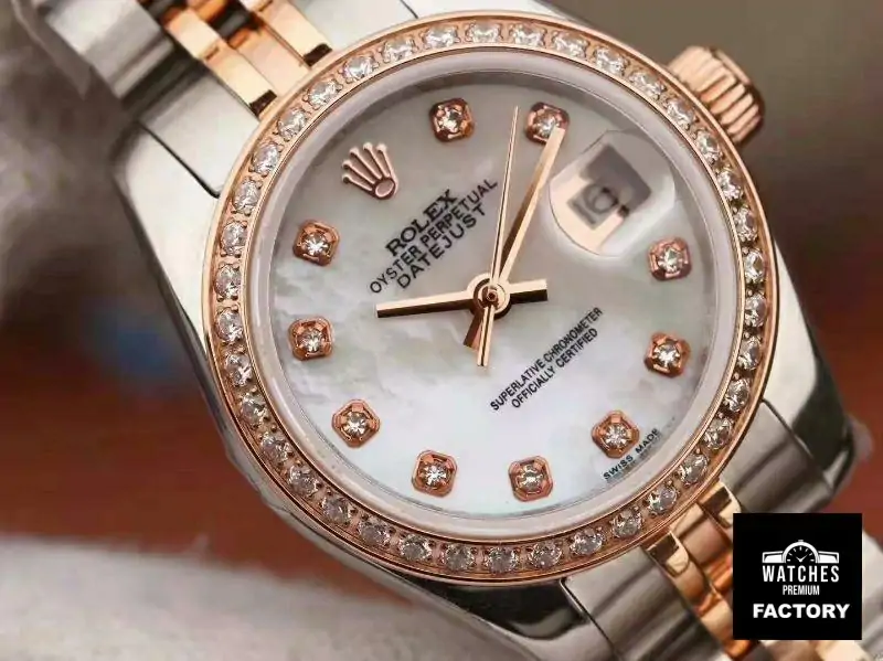 Rolex Lady Datejust Two Tone Bracelet 28MM Enamel Dial