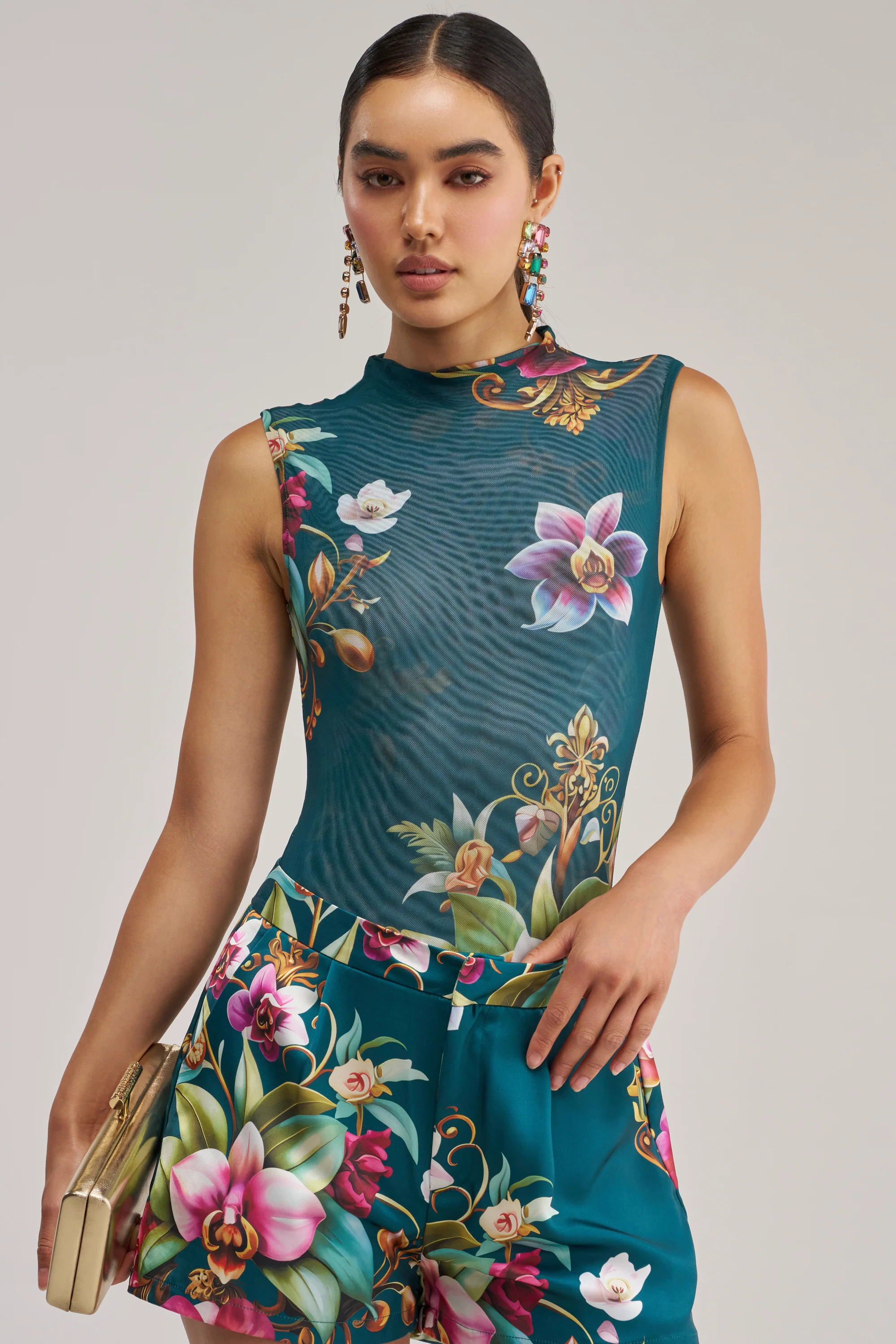 ISLAND TIME SLEEVELESS MESH BODYSUIT - Akira Store