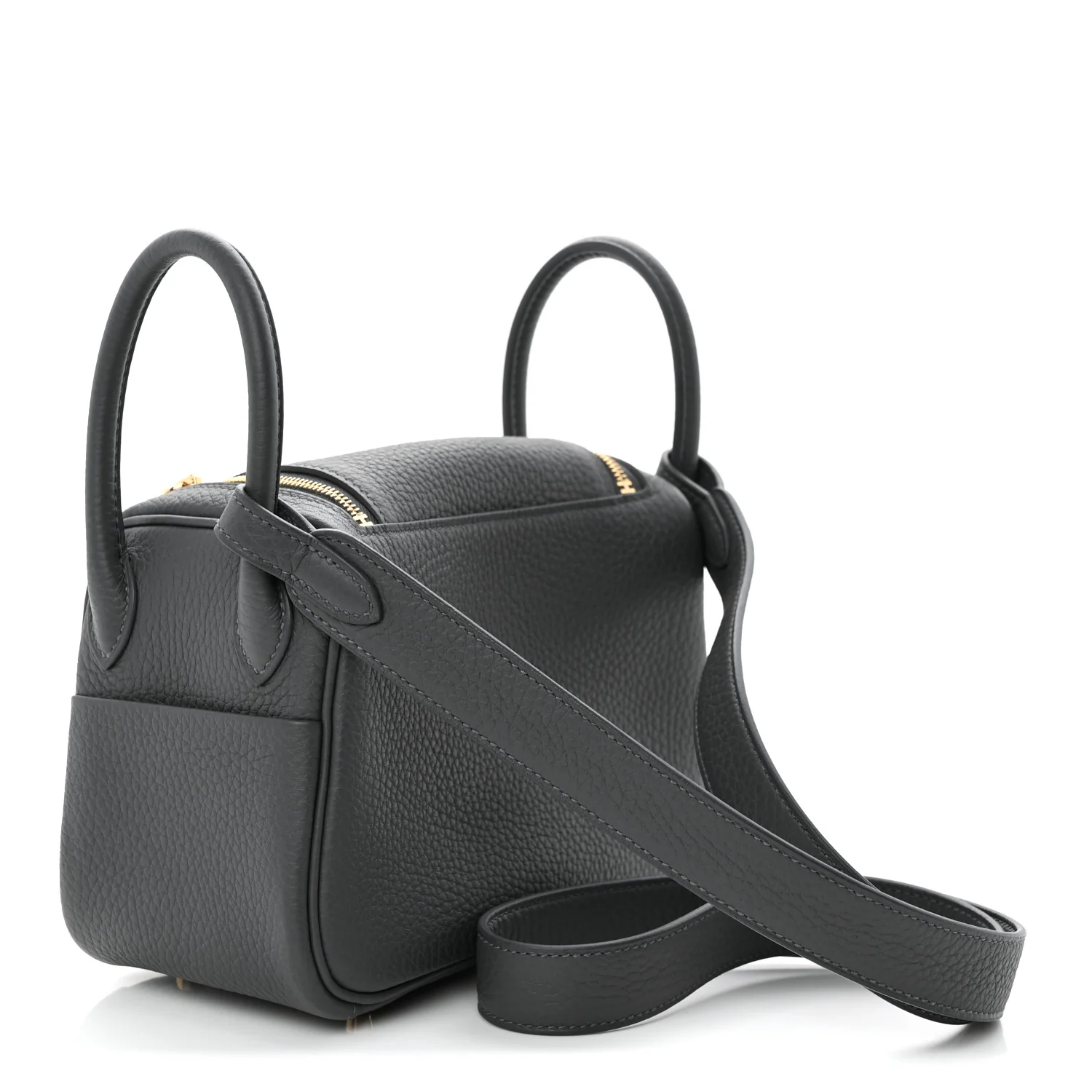 Taurillon Clemence Mini Lindy 20 Gris Misty
