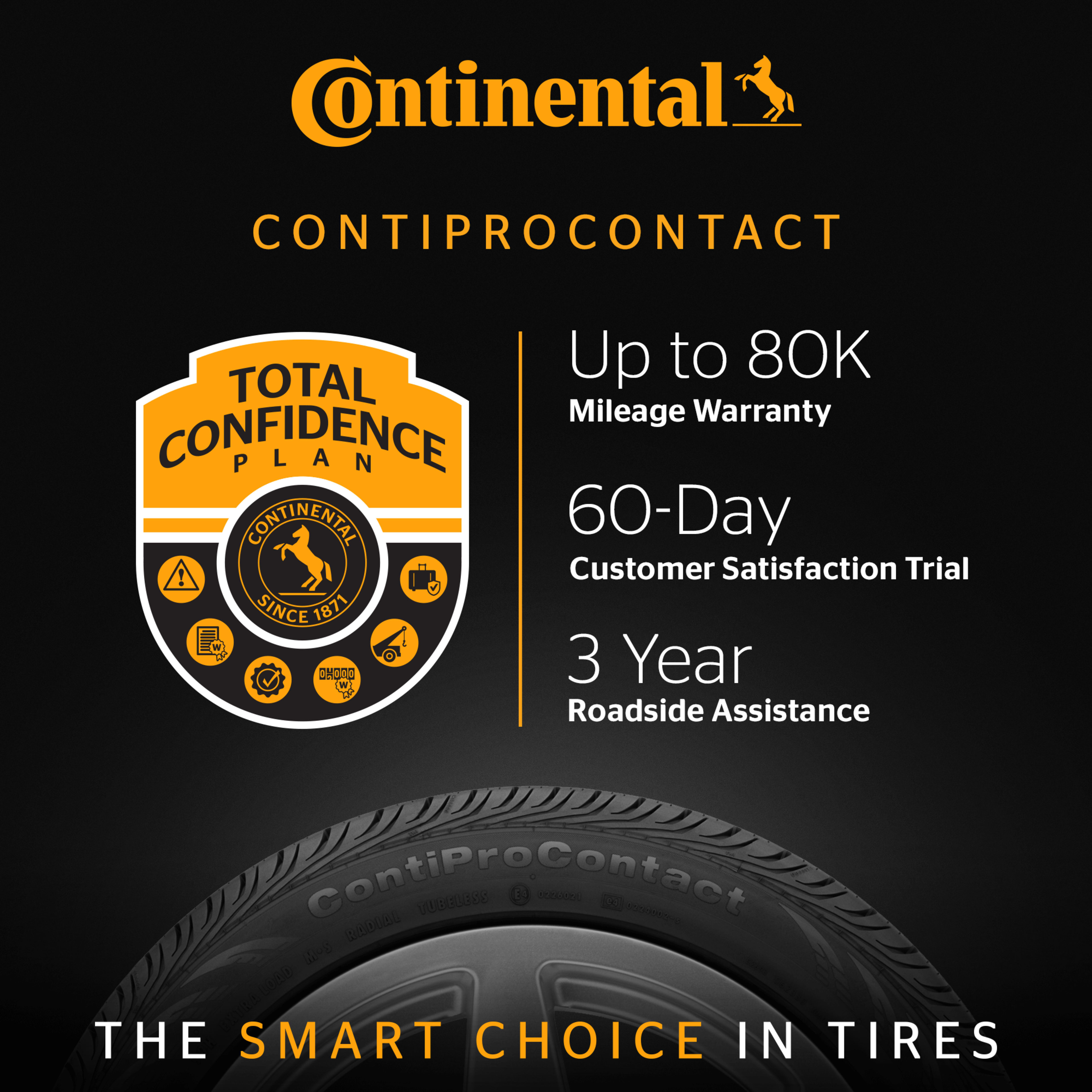 Continental Contiprocontact All-Season 225/45R17 91H Passenger Tire