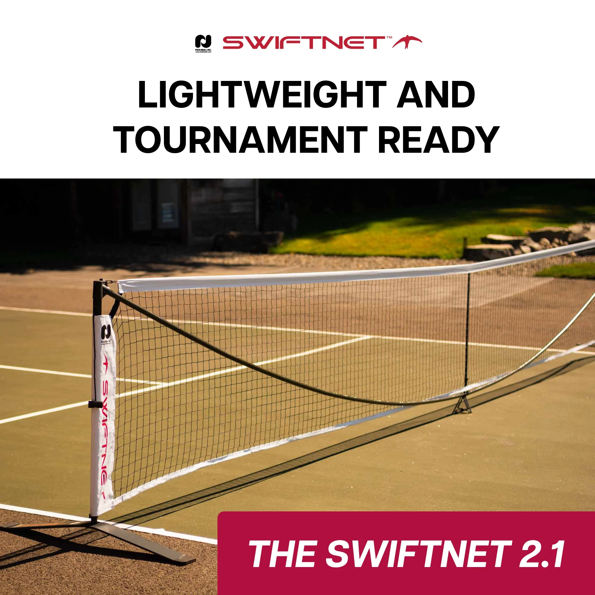 2.1 Portable Pickleball Net System| High Tension Lightweight Carbon Fiber + Alloy Frame Material - Image 7