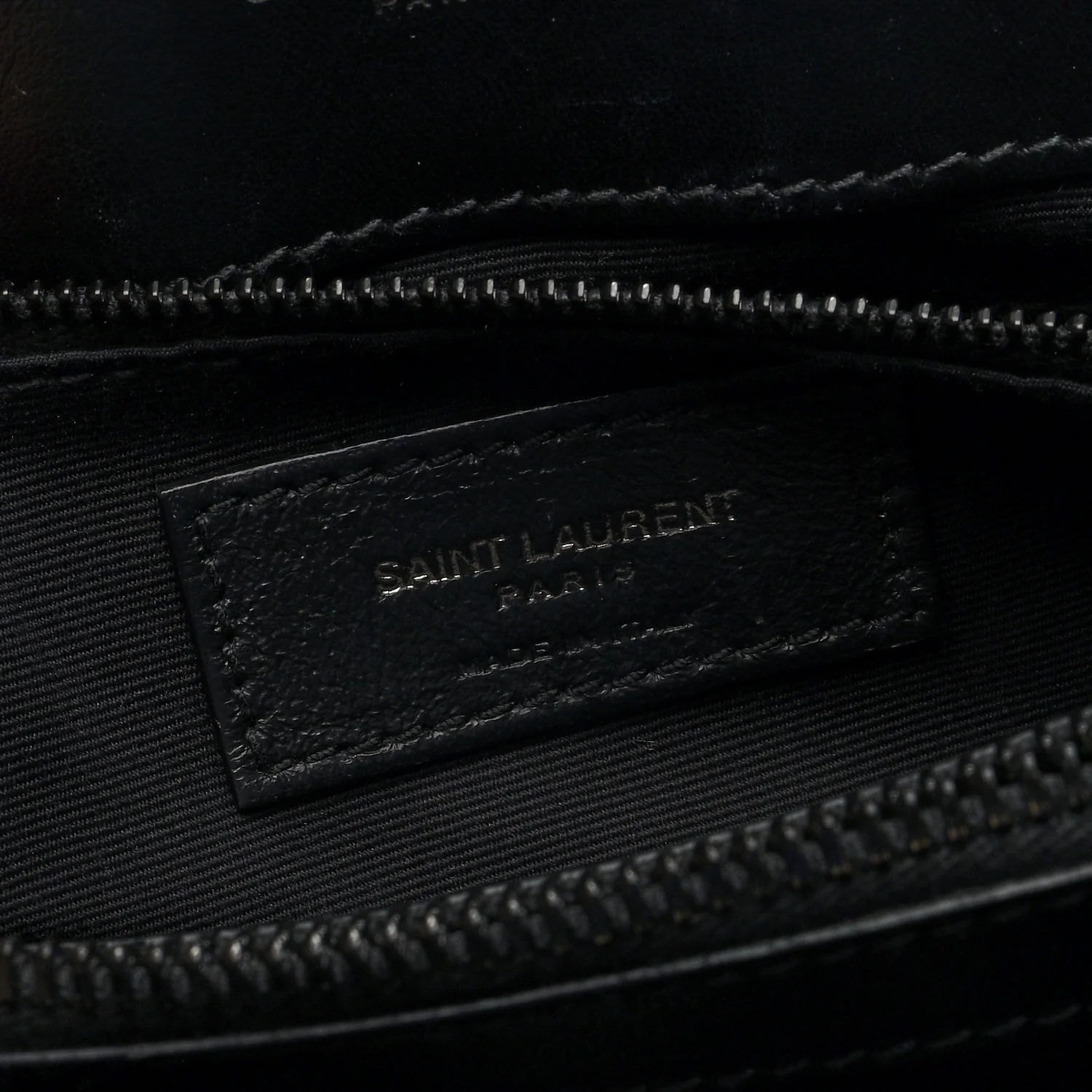 Calfskin Y Quilted Monogram Monochrome Medium Loulou Chain Satchel Black