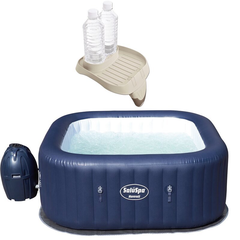 Spa gonflable rond Bestway Saluspa 6 personnes, 60 jets, en vinyle bleu marine