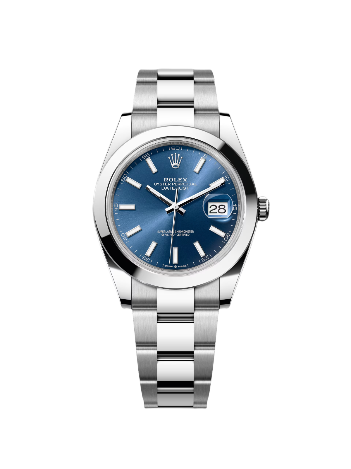 【Super Clone】RLX Datejust 41mm 126300 Blue Index Jubilee Stainless Steel Men’s Watch